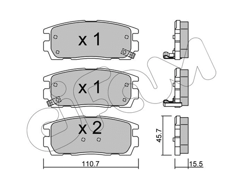 Brake Pad Set, disc brake (822-779-0)