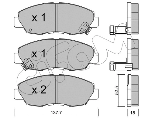 Brake Pad Set, disc brake (822-384-0)