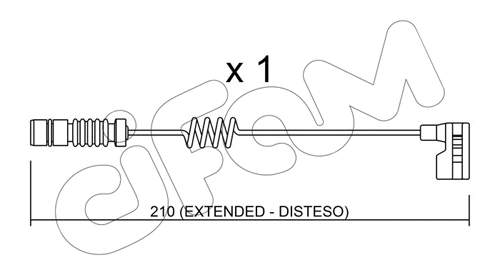 Warning Contact, brake pad wear (SU.209)