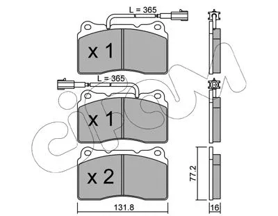 Brake Pad Set, disc brake (822-288-4)