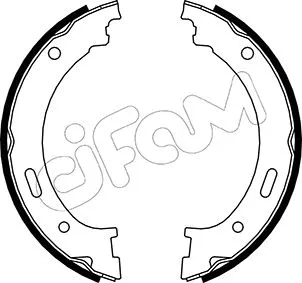 Brake Shoe Set, parking brake (153-361)