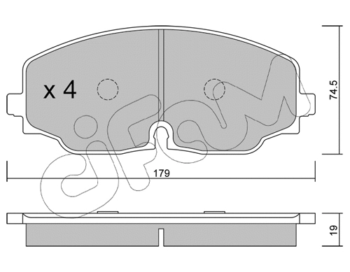Brake Pad Set, disc brake (822-1171-0)