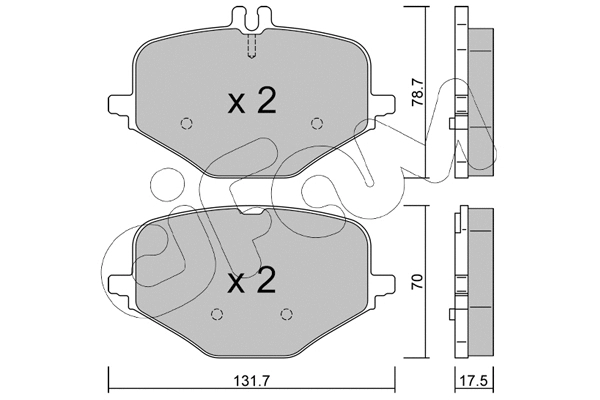 Brake Pad Set, disc brake (822-1309-0)