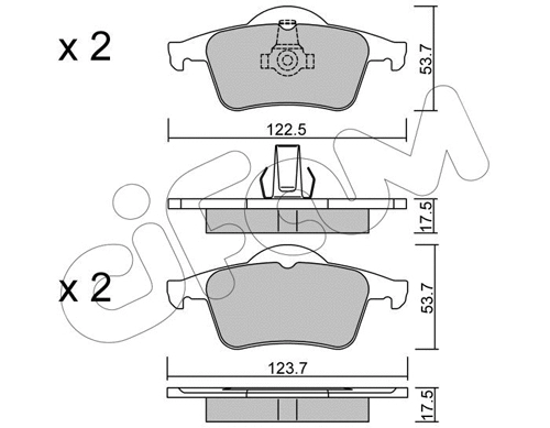 Brake Pad Set, disc brake (822-348-0)