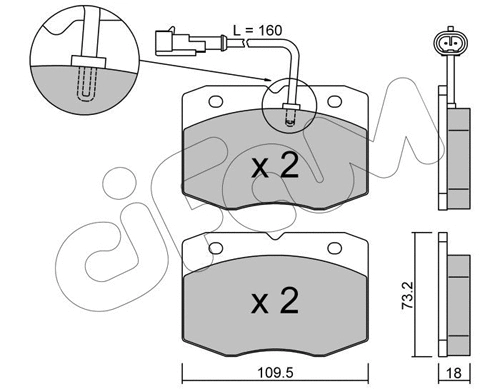 Brake Pad Set, disc brake (822-139-1)