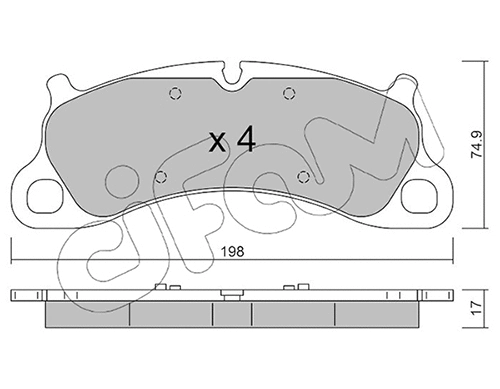 Brake Pad Set, disc brake (822-1255-0)