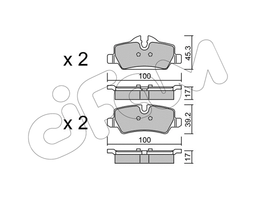 Brake Pad Set, disc brake (822-1014-0)
