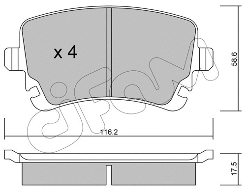 Brake Pad Set, disc brake (822-554-2)