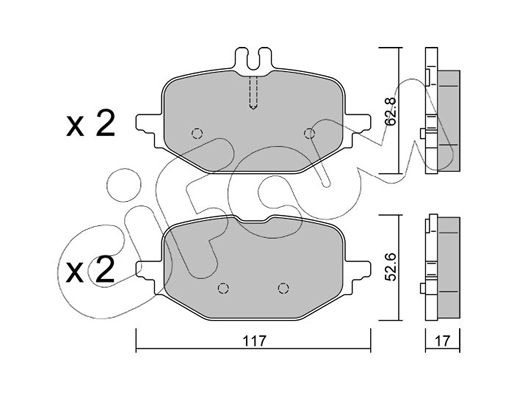 Brake Pad Set, disc brake (822-1359-1)