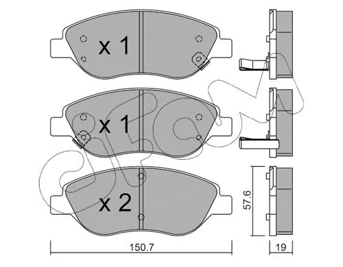 Brake Pad Set, disc brake (822-577-2)