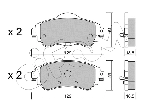 Brake Pad Set, disc brake (822-949-0)
