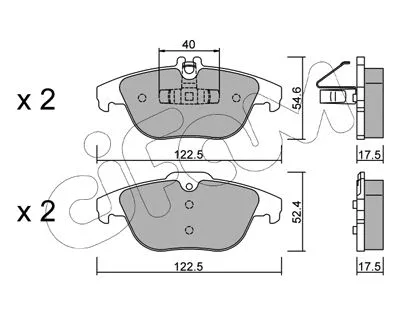 Brake Pad Set, disc brake (822-666-2)