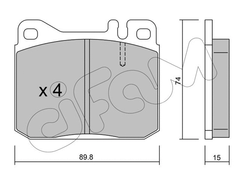 Brake Pad Set, disc brake (822-011-0)