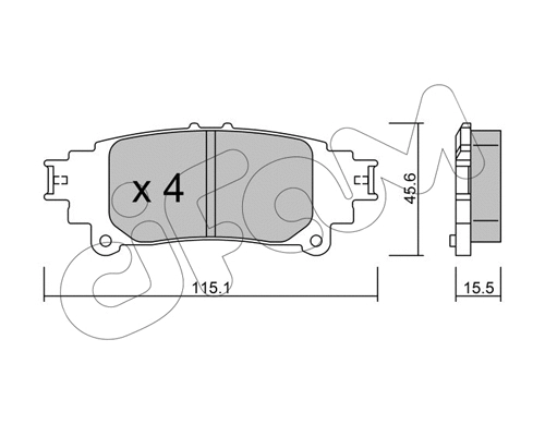 Brake Pad Set, disc brake (822-977-0)