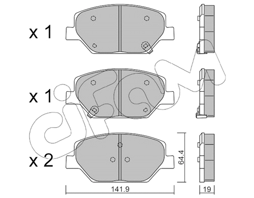 Brake Pad Set, disc brake (822-1178-0)