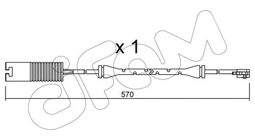 Warning Contact, brake pad wear (SU.208)