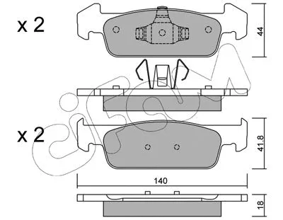 Brake Pad Set, disc brake (822-975-1)