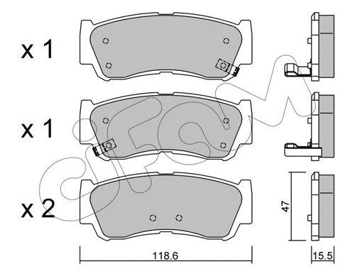 Brake Pad Set, disc brake (822-788-0)