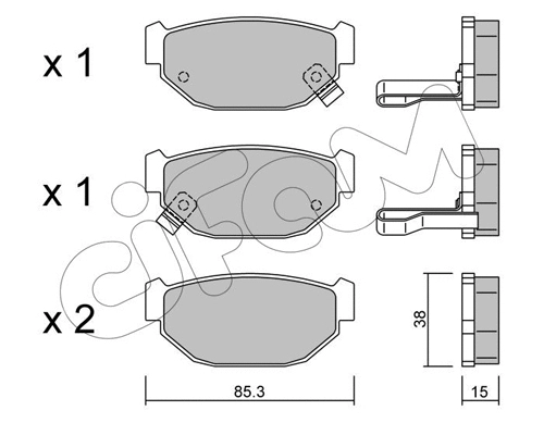 Brake Pad Set, disc brake (822-499-0)