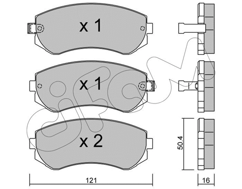 Brake Pad Set, disc brake (822-304-0)