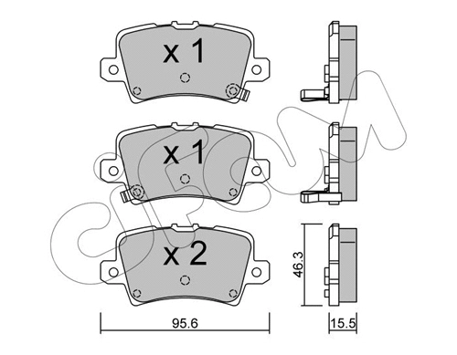 Brake Pad Set, disc brake (822-729-0)