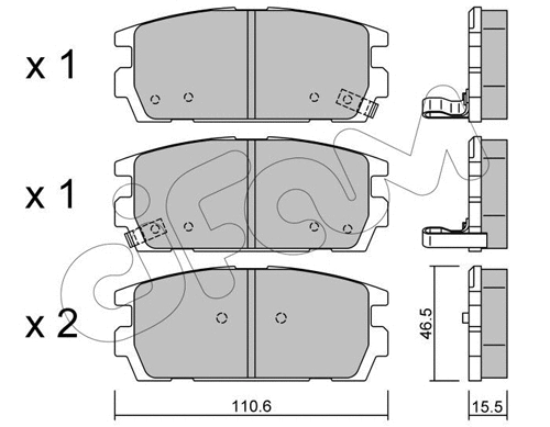 Brake Pad Set, disc brake (822-507-0)
