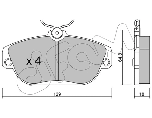 Brake Pad Set, disc brake (822-132-0)