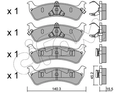 Brake Pad Set, disc brake (822-684-0)