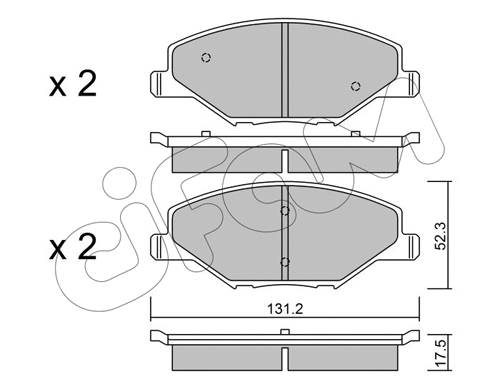 Brake Pad Set, disc brake (822-1006-0)