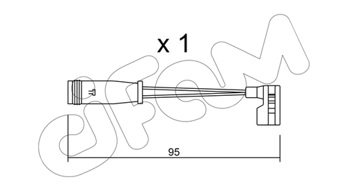 Warning Contact, brake pad wear (SU.164)