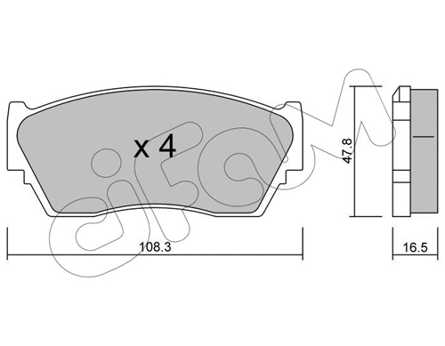 Brake Pad Set, disc brake (822-246-0)