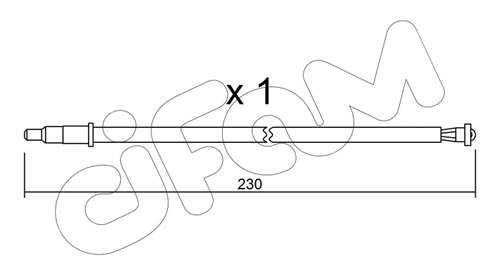 Warning Contact, brake pad wear (SU.105)