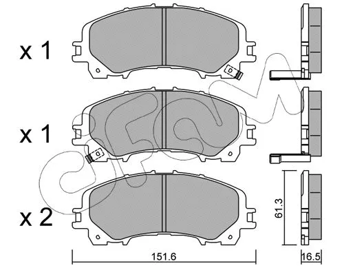 Brake Pad Set, disc brake (822-1082-0)