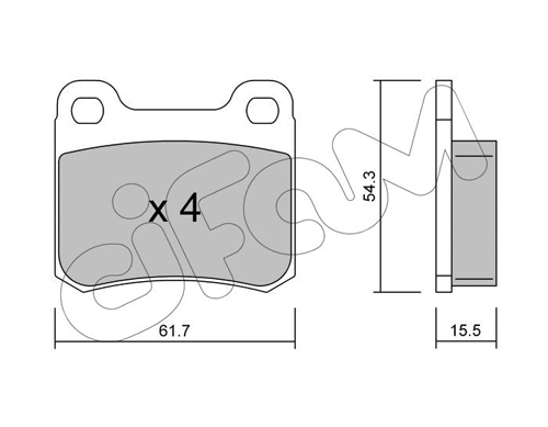 Brake Pad Set, disc brake (822-092-1)