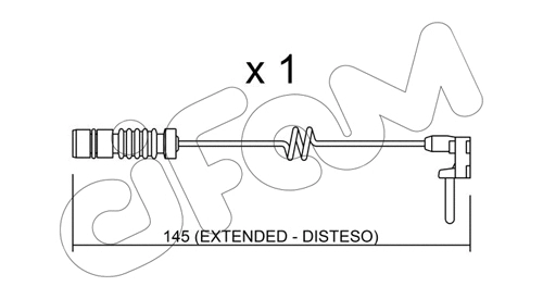 Warning Contact, brake pad wear (SU.161)
