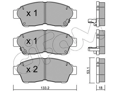 Brake Pad Set, disc brake (822-149-0)