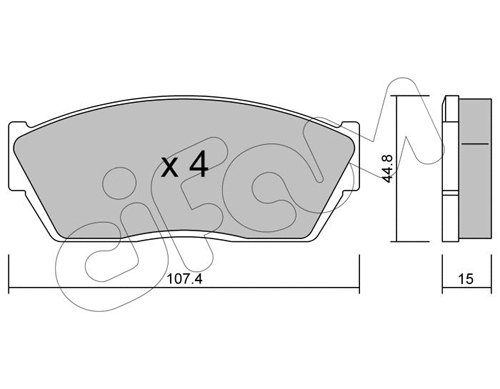 Brake Pad Set, disc brake (822-054-0)