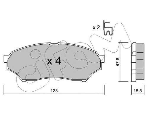 Brake Pad Set, disc brake (822-397-0)