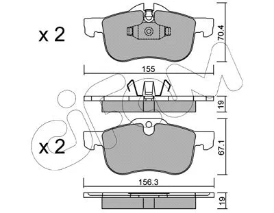 Brake Pad Set, disc brake (822-307-0)