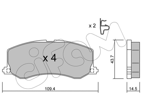 Brake Pad Set, disc brake (822-417-0)