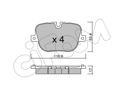 Brake Pad Set, disc brake (822-837-0)
