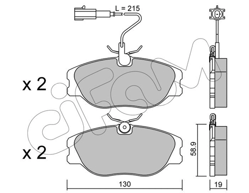 Brake Pad Set, disc brake (822-072-1)