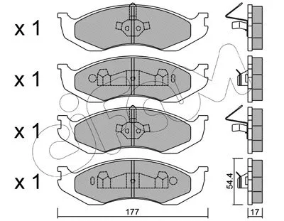 Brake Pad Set, disc brake (822-218-0)