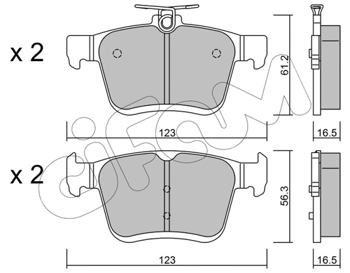 Brake Pad Set, disc brake (822-951-0)