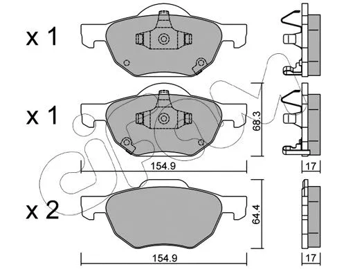 Brake Pad Set, disc brake (822-730-0)