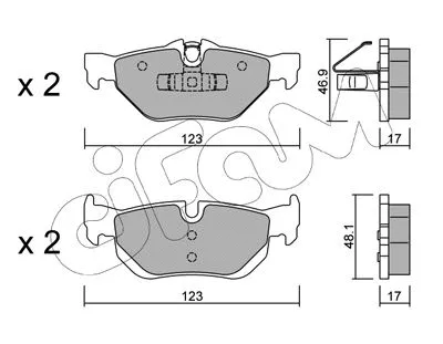Brake Pad Set, disc brake (822-642-0)