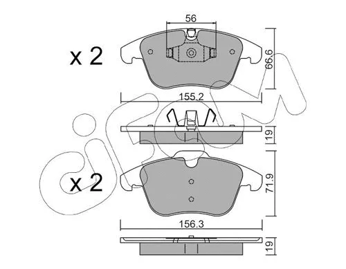 Brake Pad Set, disc brake (822-675-4)