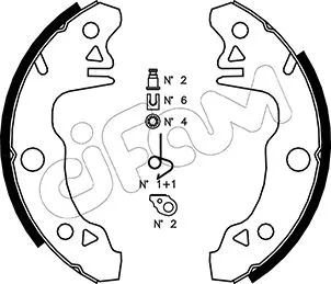 Brake Shoe Set (153-341K)
