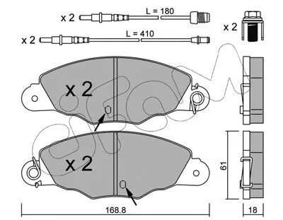 Brake Pad Set, disc brake (822-334-0)
