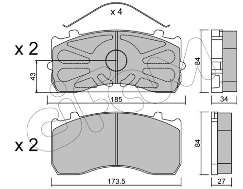 Brake Pad Set, disc brake (822-583-1)